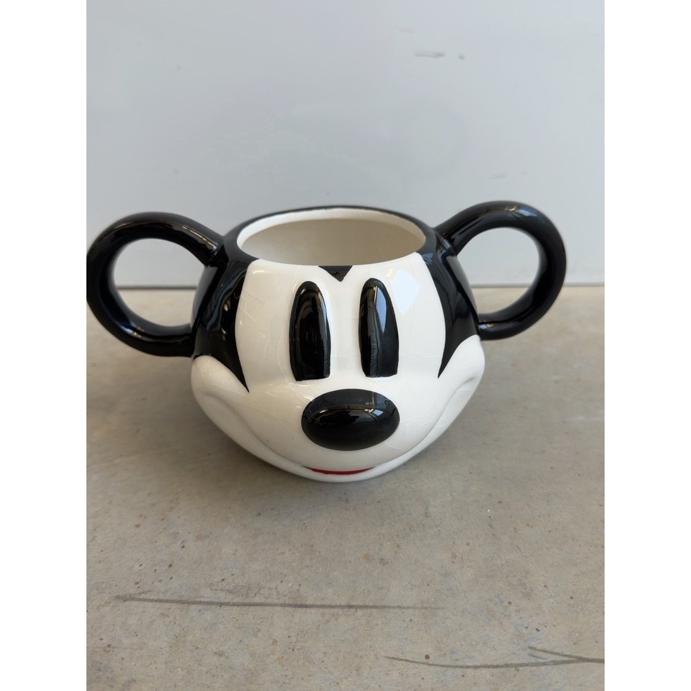 Disney Mickey Mouse Figural Mug Zak Designs 15 Oz Double Ear Handles Ceramic